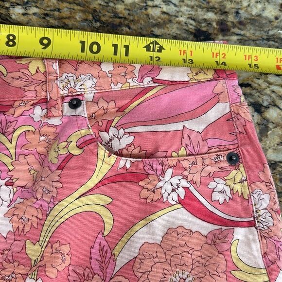 Talbots Stretch Cotton Blend Floral Print Straight Leg High Rise Pants Size 8 - Picture 6 of 9